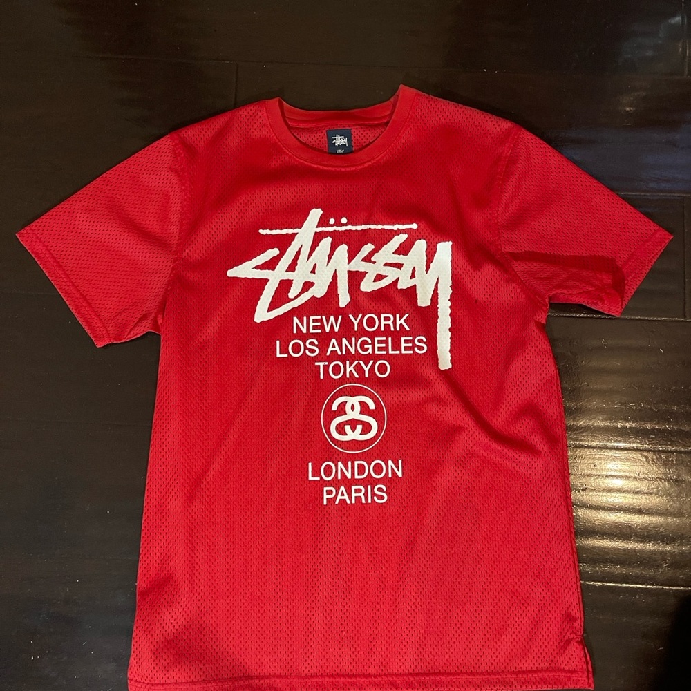 Stussy Red Short Sleeve Graphic Tee